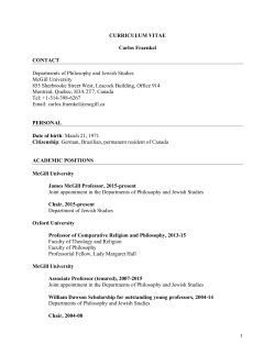 Curriculum Vitae - Carlos Fraenkel