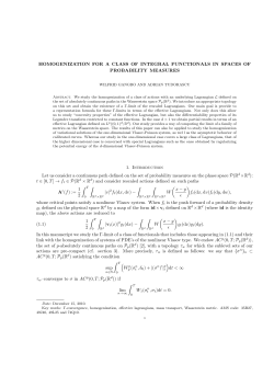 Homogenization for a class of integral functional in spaces of
