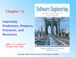 T i t i i Pfleeger and Atlee, Software Engineering