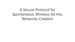 A Secure Protocol for Spontaneous Wireless Ad Hoc Networks