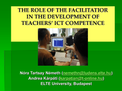 THE ROLE OF ICT (INFORMATION AND COMMUNICATION