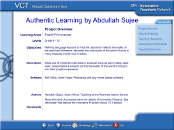 Authentic Learning - SchoolNet South Africa