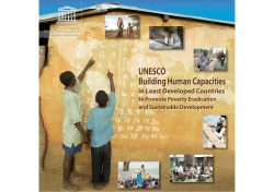 UNESCO building human capacities in least developed countries to
