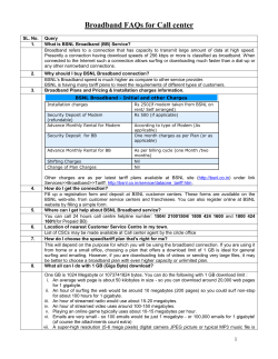 Broadband FAQ
