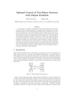 Optimal Control of Two-Player Systems with