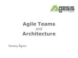 Agile Teams Architecture