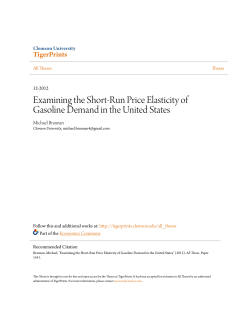 Examining the Short-Run Price Elasticity of Gasoline Demand in the