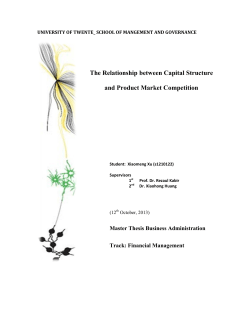 The relationship between capital structure and product market