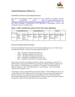 Annual Statement of Reserves