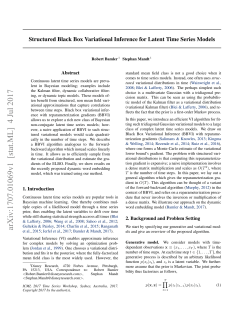 Structured Black Box Variational Inference for Latent Time