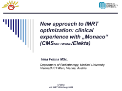 New approach to IMRT optimization: clinical experience with