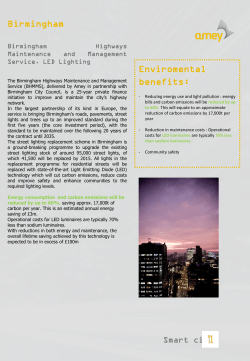 Birmingham Highways Maintenance and Management Service. LED