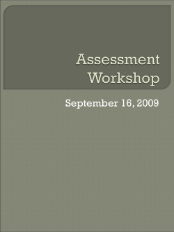 Assessment Workshop 2009