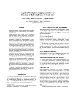 Cognitive Ontologies: Mapping Structure and Function of the Brain