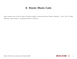 8. Kinetic Monte Carlo - Acclab h55.it.helsinki.fi