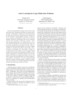Active Learning for Large Multi-class Problems