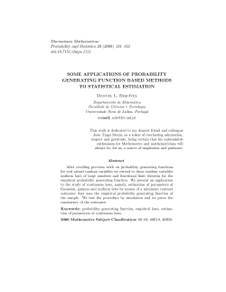 some applications of probability generating function based methods