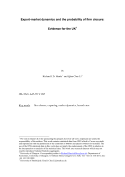 Exporting and the probability of firm closure