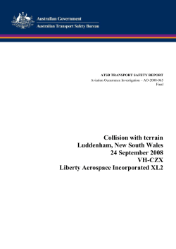 Collision with terrain - Liberty Aerospace XL2, VH-CZX