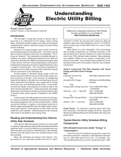 BAE-1404 Understanding Electric Utility Billing