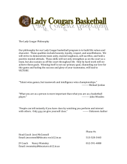 The Lady Cougar Philosophy Our philosophy for our Lady Cougar