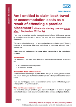 Am I entitled to claim back travel or accommodation costs as a result