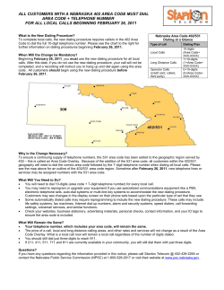 NE 402_531 Area Code Overlay 2nd Customer Notice