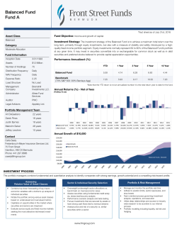 Balanced Fund Fund A - Freisenbruch