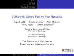 Sufficiently Secure Peer-to-Peer Networks