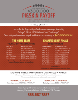 Pigskin Payoff 2017 Slot Tournament