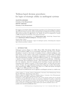 Tableau-based decision procedures for logics of strategic ability in