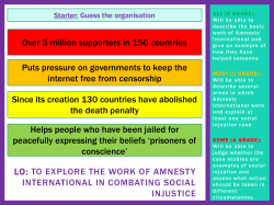 Amnesty International - Loreto Schools Network Ireland