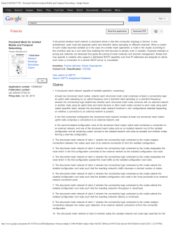 Patent US20100177703 - Persistent Mesh for