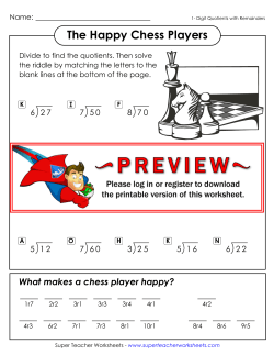 The Happy Chess Players - Super Teacher Worksheets