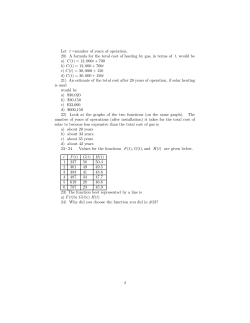 Let t =number of years of operation. 20) A