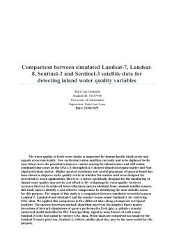 Comparison between simulated Landsat-7, Landsat-8