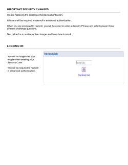IMPORTANT SECURITY CHANGES LOGGING ON