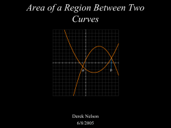 6.1 Area Between Two Curves DerekNelson