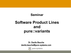 Software Product Lines and pure::variants