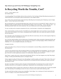 Is recycling garbage?