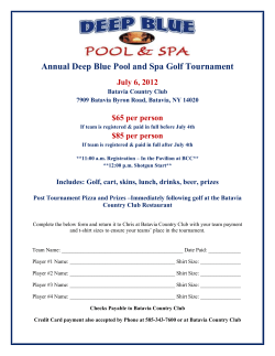 Annual Deep Blue Pool and Spa Golf Tournament July 6, 2012