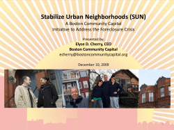 The Foreclosure Crisis: Borrowers, Neighborhoods