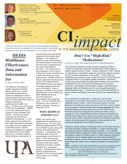 HEDIS Healthcare Effectiveness Data and Information Set