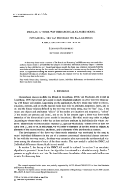 Indclas: A Three-Way Hierarchical Classes Model