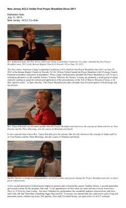 New Jersey ACLC Holds First Prayer Breakfast Since 2011