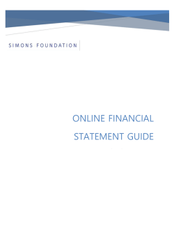 Online financial statement guide