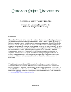 Classroom Disruption Guidelines ()