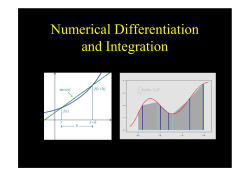 Numerical Differentiation and Integration