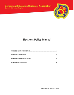 Elections Policy Manual