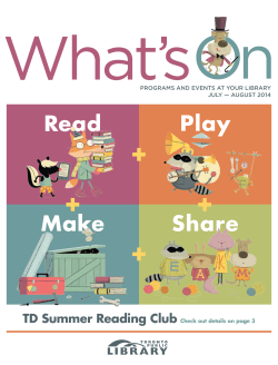 Read Play Make Share - Toronto Public Library